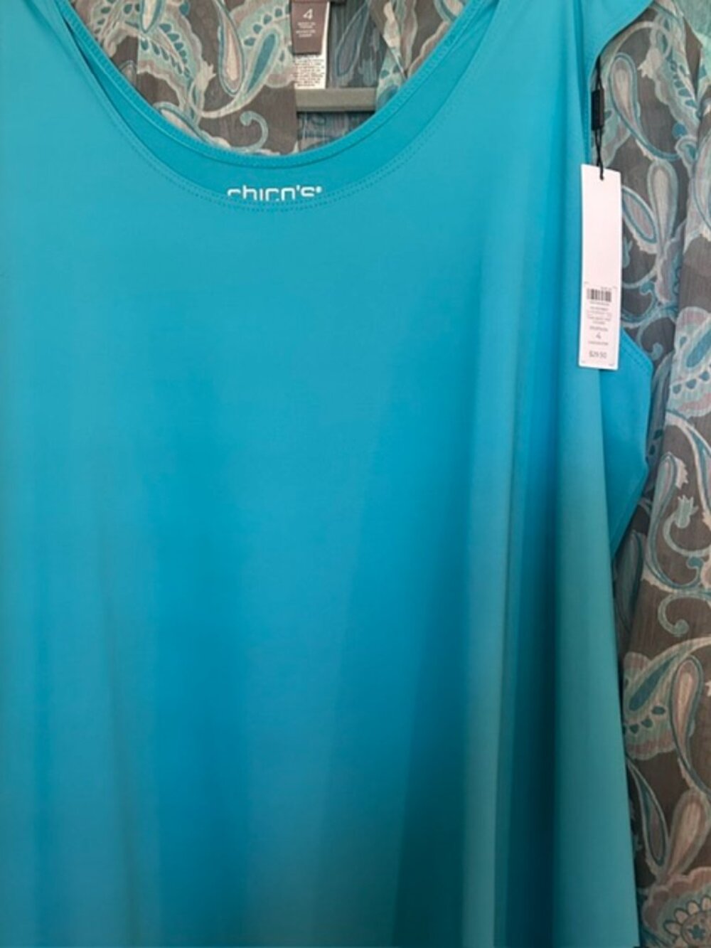 Womens Chico s 4 Oceanna Microfiber tank Top NWT